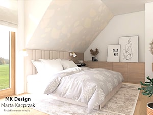 Sypialnia ze skosem - zdjęcie od MK Design Marta Kacprzak
