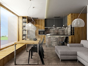 mieszkanie - Duża jadalnia w salonie - zdjęcie od PRACOWNIA ARCHITEKTURY OPALIŃSKI