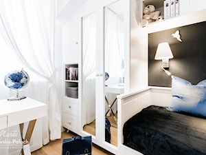 Bonjour Paris - Mały biały czarny pokój dziecka dla nastolatka dla chłopca, styl glamour - zdjęcie od Architektura Wnętrz Marta Piórkowska-Paluch