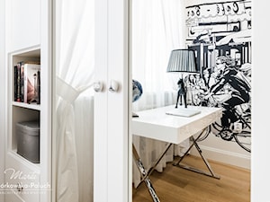 Bonjour Paris - Średni biały czarny pokój dziecka dla nastolatka, styl glamour - zdjęcie od Architektura Wnętrz Marta Piórkowska-Paluch