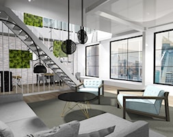 W apartamencie - Średni szary salon z jadalnią, styl nowoczesny - zdjęcie od Studio94 - Homebook