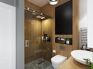 Nowoczesny projekt łazienki z prysznicem - zdjęcie od Senkoart Design