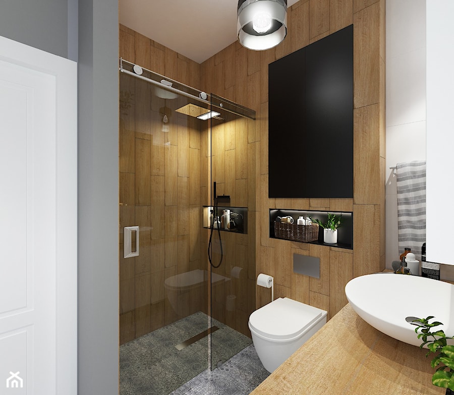 Nowoczesny projekt łazienki z prysznicem - zdjęcie od SenkoArt Design