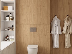 Projekt łazienki z drewnianymi elementami - zdjęcie od SenkoArt Design