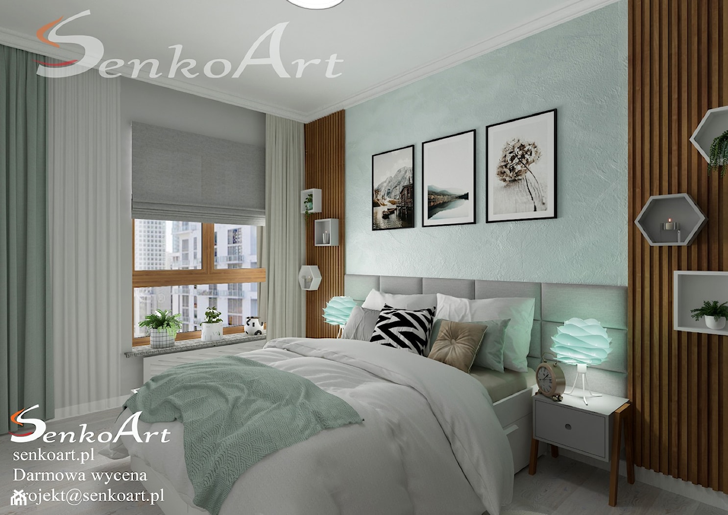 projekt sypialni nowoczesnej - zdjęcie od SenkoArt Design - Homebook