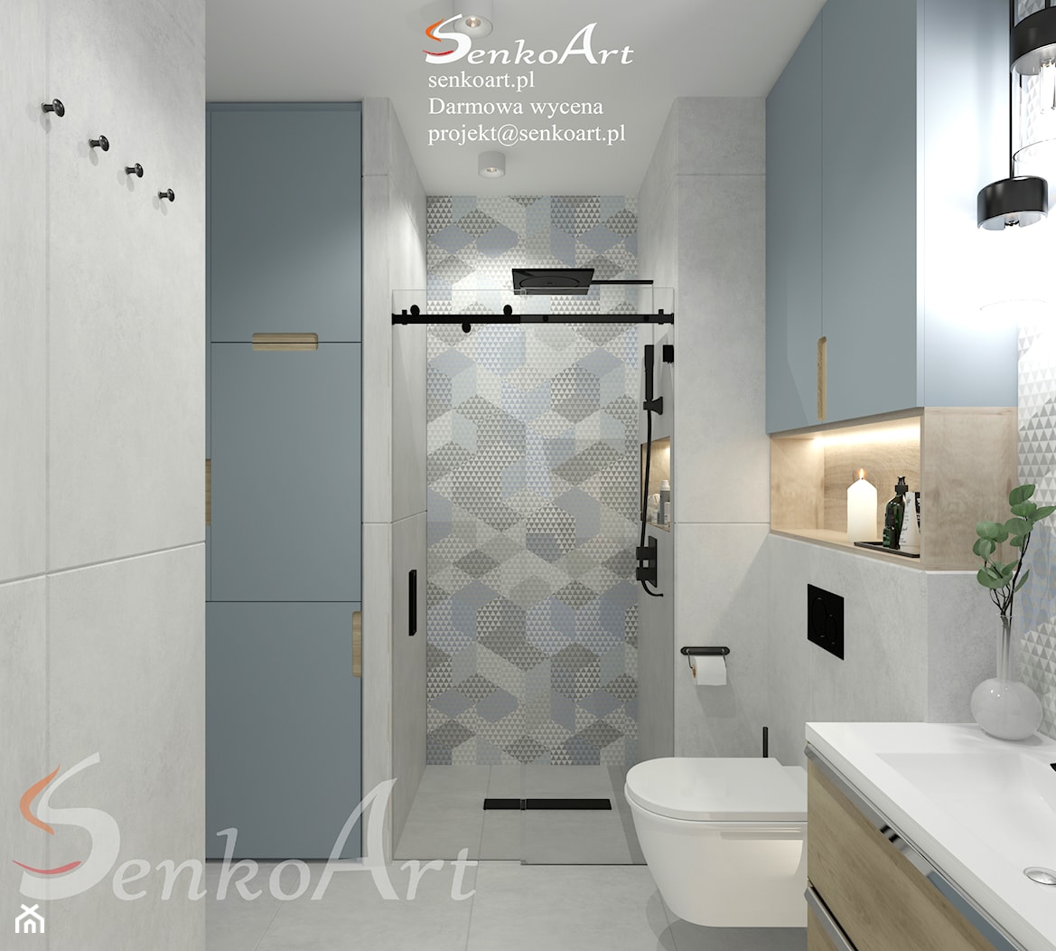 Projekt łazienki w stylu współczesnym - zdjęcie od SenkoArt Design - Homebook