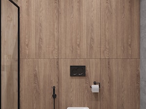 Łazienka z elementami drewna - zdjęcie od Senkoart Design
