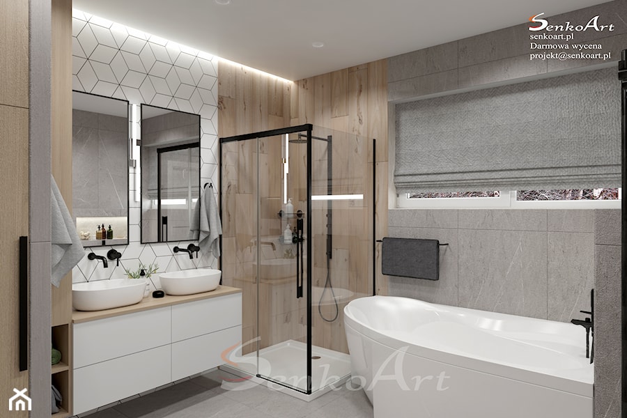 Aranżacja łazienki skandynawskiej - zdjęcie od SenkoArt Design