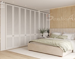 Sypialnia skandynawska z elementami drewna - zdjęcie od Senkoart Design - Homebook