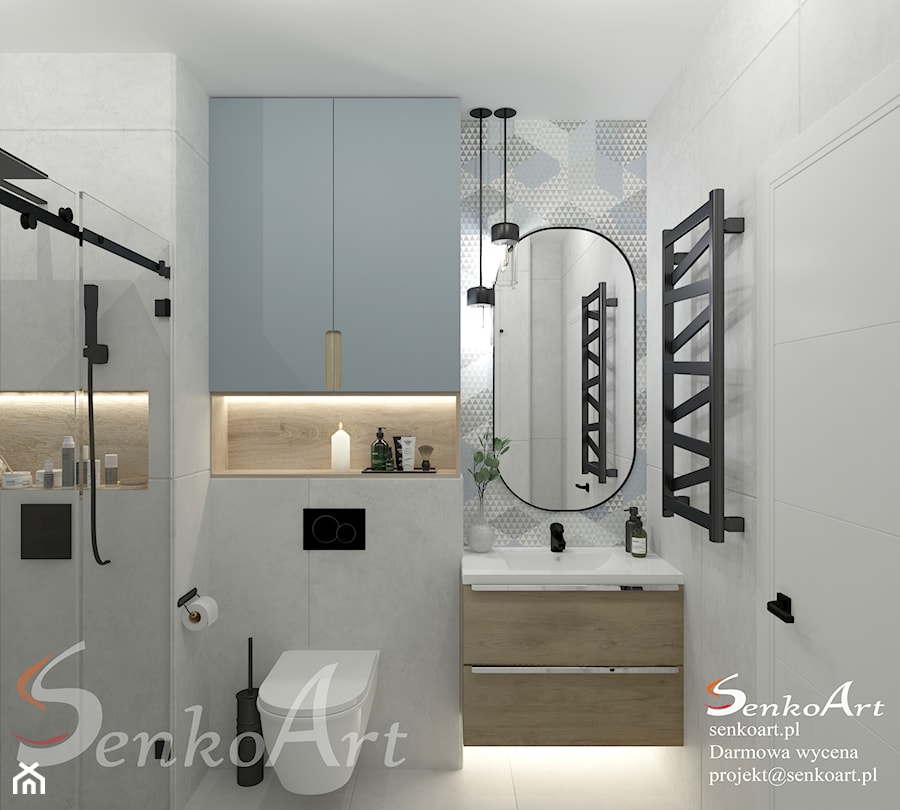 Projekt łazienki w stylu współczesnym - zdjęcie od SenkoArt Design