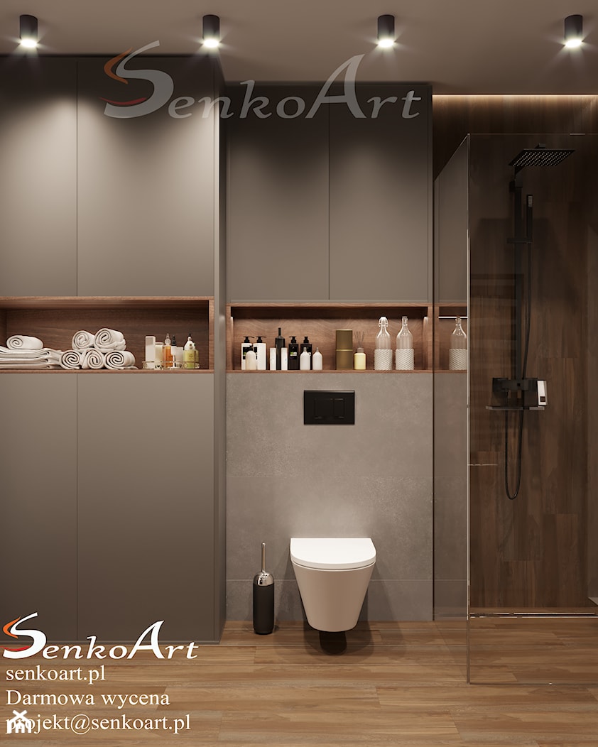 Projekt łazienki nowoczesnej w 2021 roku - zdjęcie od SenkoArt Design - Homebook