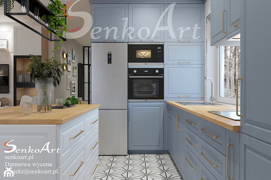 Kuchnia z salonem - zdjęcie od SenkoArt Design