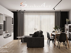 Projekt salonu w nowoczesnym stylu - zdjęcie od Senkoart Design