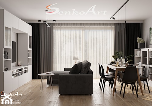 Projekt salonu w nowoczesnym stylu - zdjęcie od SenkoArt Design