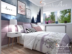 Projekt Sypialni w różowym kolorze - zdjęcie od Senkoart Design