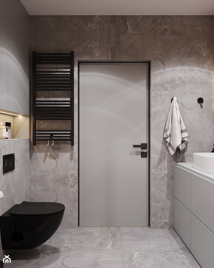 WC z elementami drewnianymi - zdjęcie od SenkoArt Design