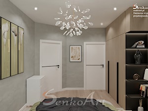 Aranżacja sypialni z fototapeta laśna - zdjęcie od Senkoart Design