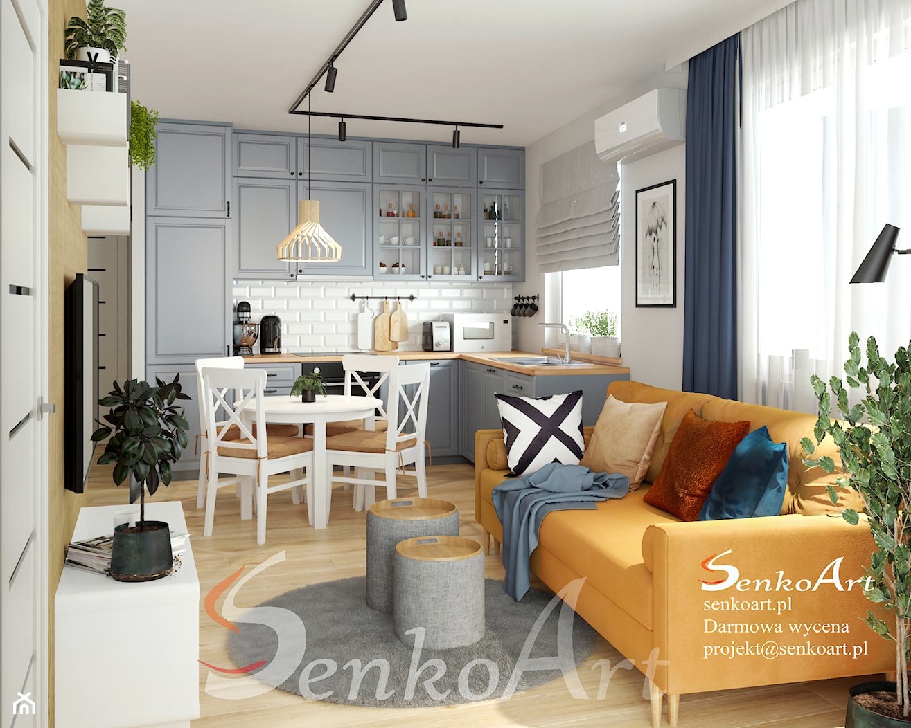 Salon z kuchnią - zdjęcie od SenkoArt Design - Homebook
