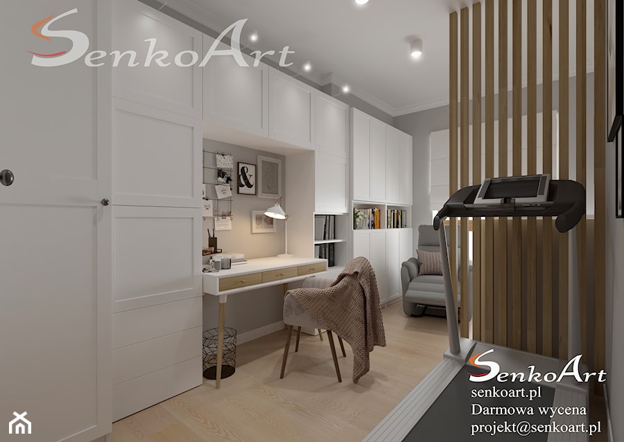 Projekt wnętrz biura w mieszkaniu - zdjęcie od SenkoArt Design