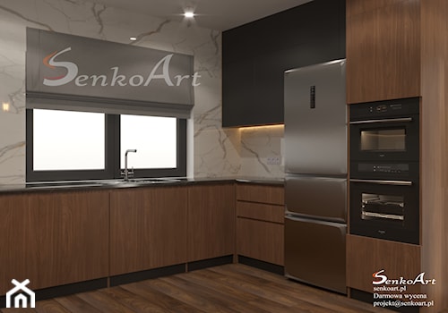Kuchnia z elementami drewnianymi - zdjęcie od SenkoArt Design
