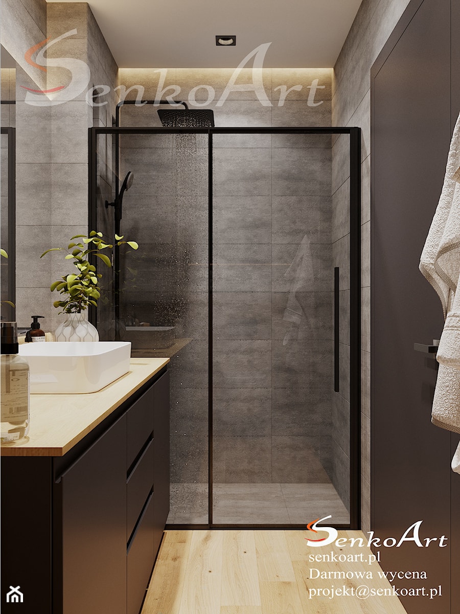 Łazienka w domu zaprojektowana w nowoczesnym stylu - zdjęcie od SenkoArt Design