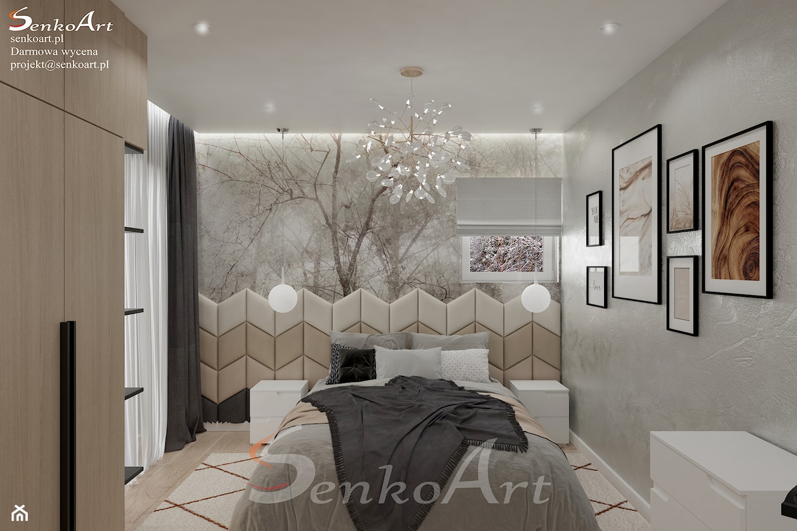 Sypialnia z motywem lasu - zdjęcie od SenkoArt Design - Homebook