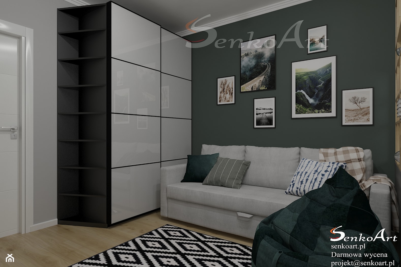 Pokój dla nastolatka w nowoczesnym stylu - zdjęcie od SenkoArt Design - Homebook