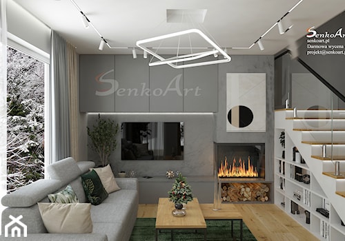 Mały, funkcjonalny salonik dla całej rodziny - zdjęcie od SenkoArt Design