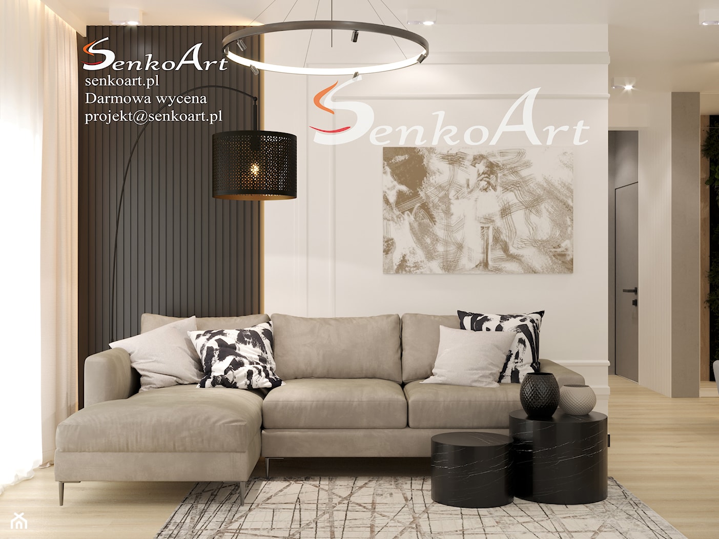 Projekt salonu nowoczesnego - zdjęcie od SenkoArt Design - Homebook