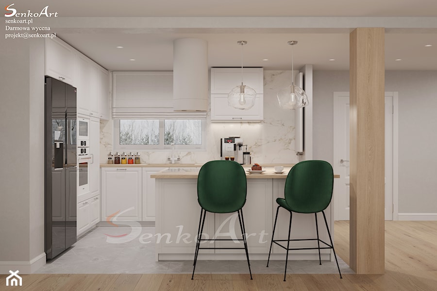 Kuchnia biała - zdjęcie od Senkoart Design