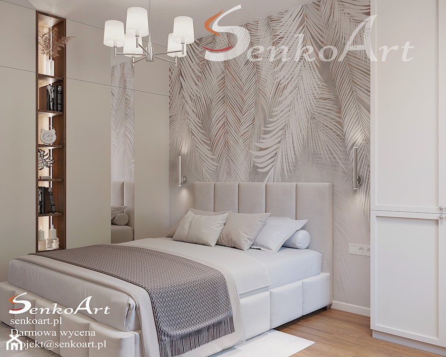 Sypialnia w skandynawskim stylu - zdjęcie od SenkoArt Design