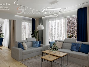 Nowoczesny szary salon - zdjęcie od SenkoArt Design