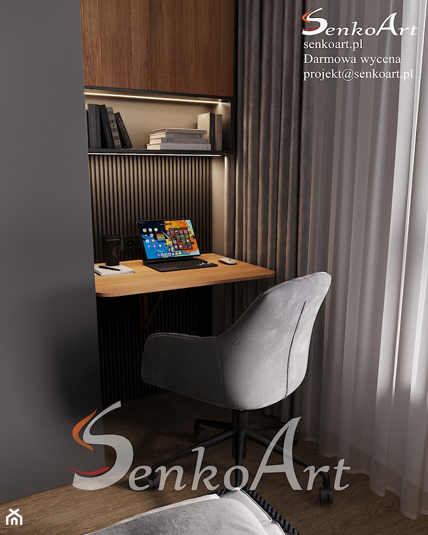 Mini gabinet w sypialni - zdjęcie od SenkoArt Design - Homebook
