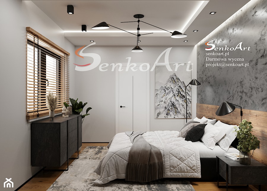Projekt sypialni nowoczesnej - zdjęcie od SenkoArt Design