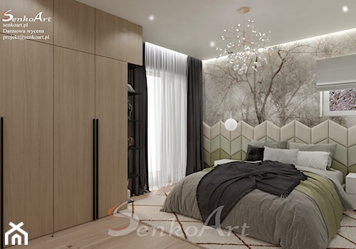 Sypialnia z motywem lasu - zdjęcie od SenkoArt Design