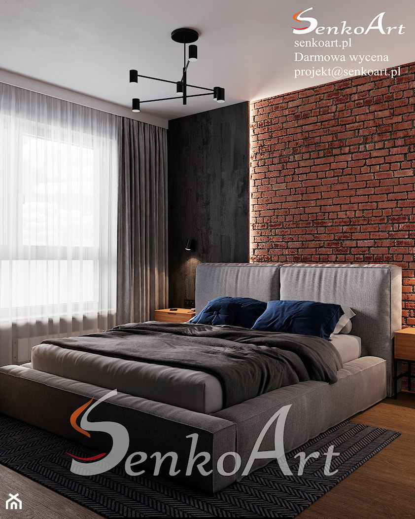 Sypialnia w stylu industrialnym - zdjęcie od SenkoArt Design - Homebook