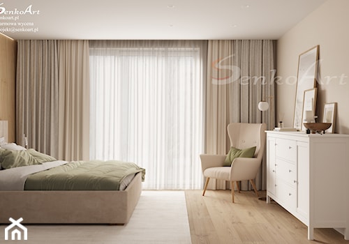 Projekt sypialni w skandynawskim stylu - zdjęcie od SenkoArt Design