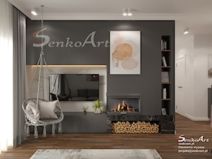 Projekt salonu z kominkiem - zdjęcie od SenkoArt Design