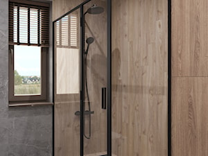 Łazienka z elementami drewna w domu - zdjęcie od SenkoArt Design