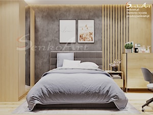 Aranżacja nowoczesnej sypialni w domu - zdjęcie od Senkoart Design