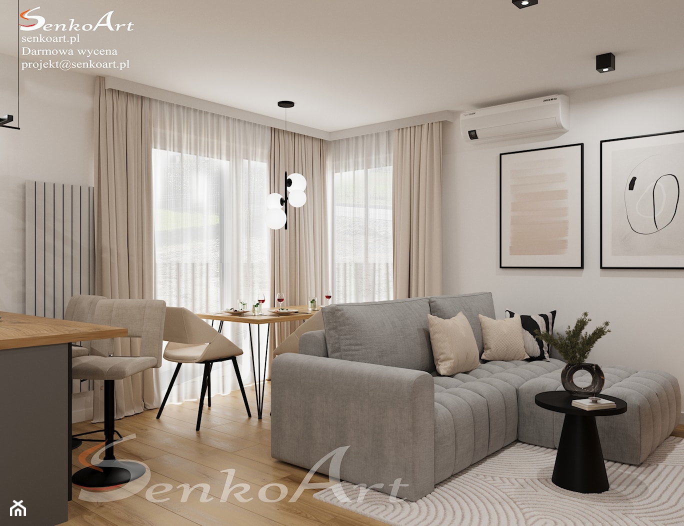 Projekt nowoczesnego salonu - zdjęcie od SenkoArt Design - Homebook