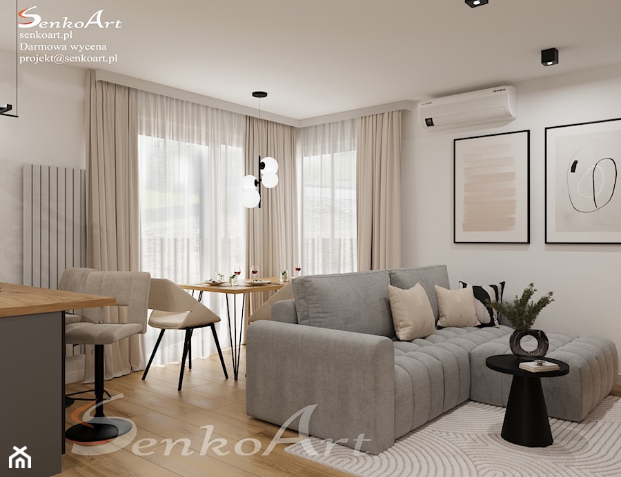 Projekt nowoczesnego salonu - zdjęcie od SenkoArt Design