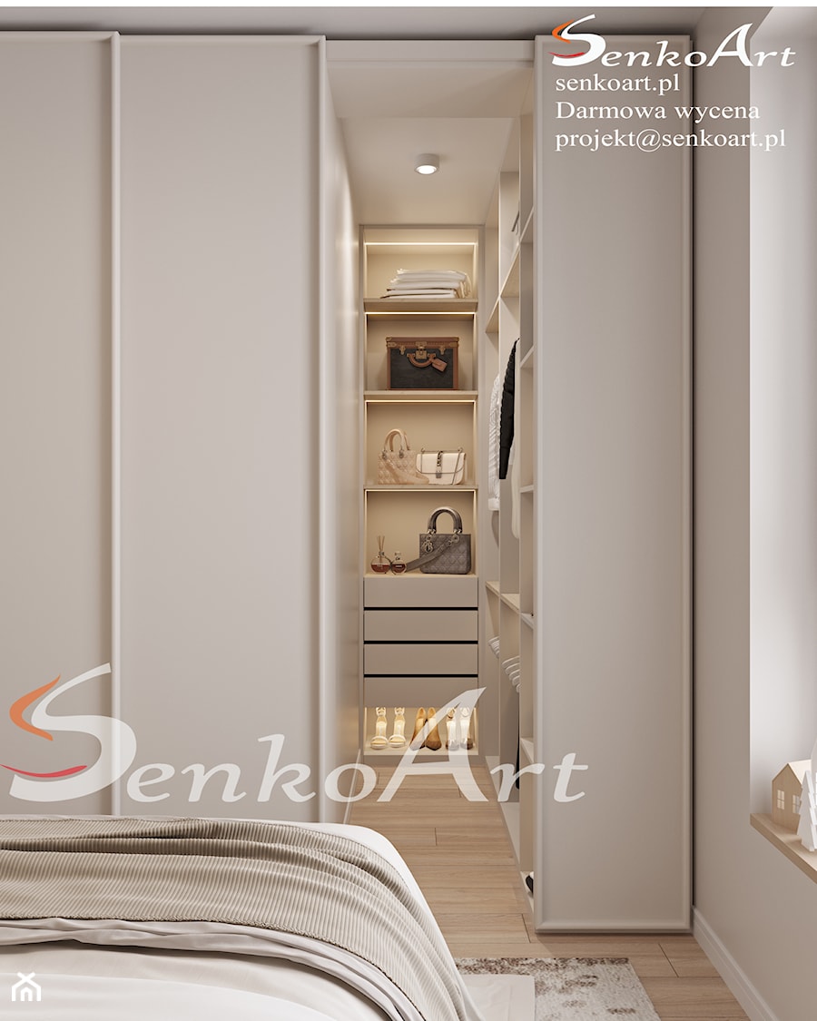 Projekt garderoby w sypialni - zdjęcie od SenkoArt Design