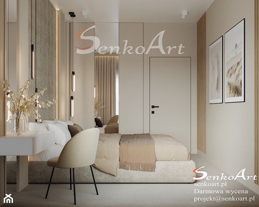 Aranżacja sypialni nowoczesnej - zdjęcie od SenkoArt Design