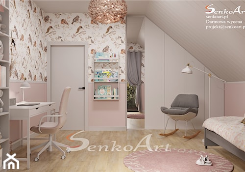 Pokój dziecięcy dla dziewczynki w nowoczesnym stylu - zdjęcie od SenkoArt Design