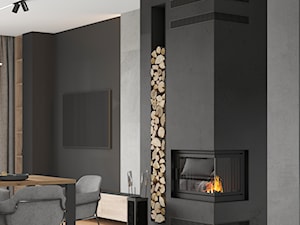 Przytulny salon z kominkiem - zdjęcie od SenkoArt Design