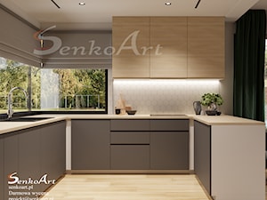Projekt kuchni w domu jednorodzinnym w nowoczesnym stulu - zdjęcie od SenkoArt Design