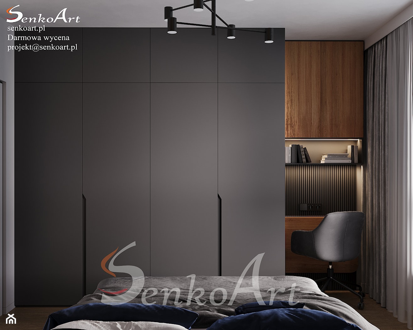 Sypialnia z duża szafa - zdjęcie od SenkoArt Design - Homebook