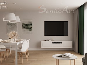 Projekt salonu z częścią do jadalni - zdjęcie od SenkoArt Design