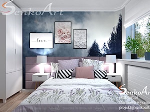 Projekt Sypialni w różowym kolorze - zdjęcie od Senkoart Design